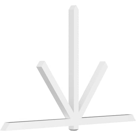 Ekena Millwork Kennewick Architectural Grade PVC Gable Bracket, 108"W x 67 1/2"H x 4"D x 4"F, 15/12 Pitch GBP108X68X0404KEN00